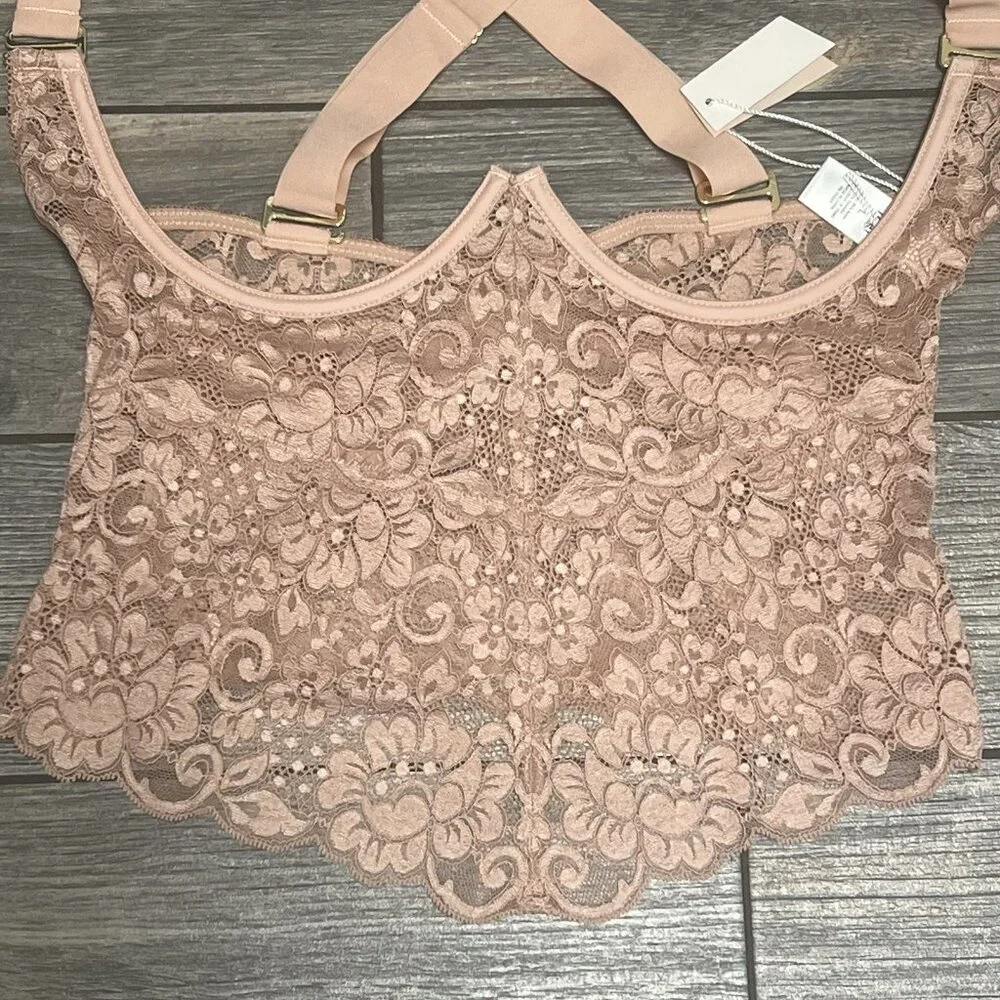NWT We Are HAH Free People Bustier Corset Top Size Small Busta Move Copper Rose - Picture 7 of 11
